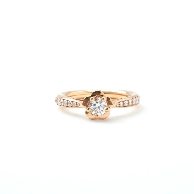 Chanel Ring Pink Gold Camellia Diamond — view 2