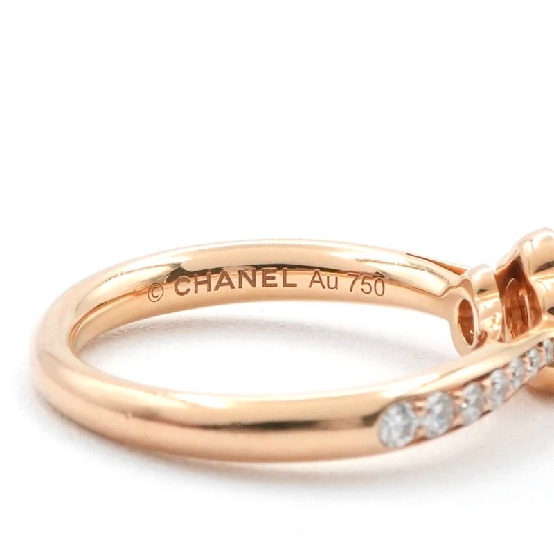 Chanel Ring Pink Gold Camellia Diamond — view 5