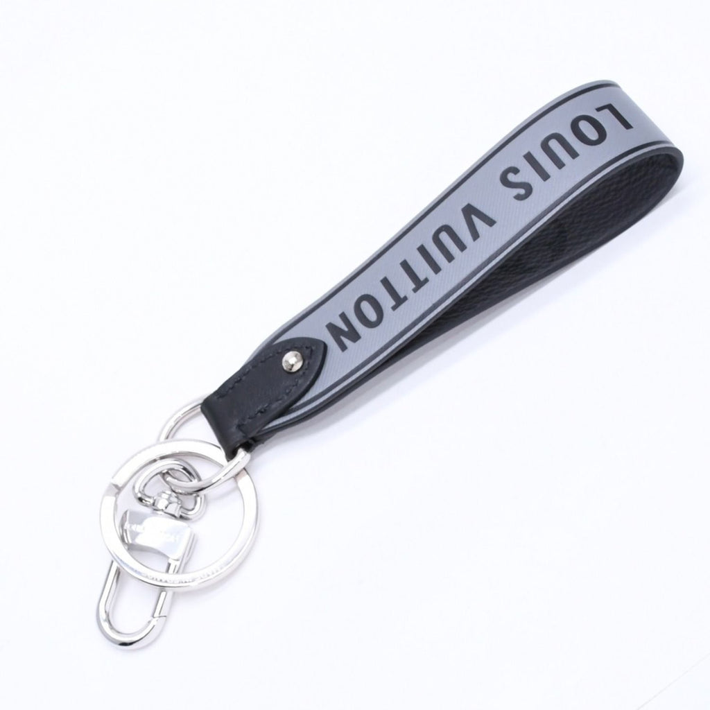 Louis Vuitton Dragonne Capital LV Key Holder Monogram Eclipse Canvas Gray — view 2