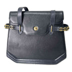 Dior Vintage Shoulder Bag Leather Navy