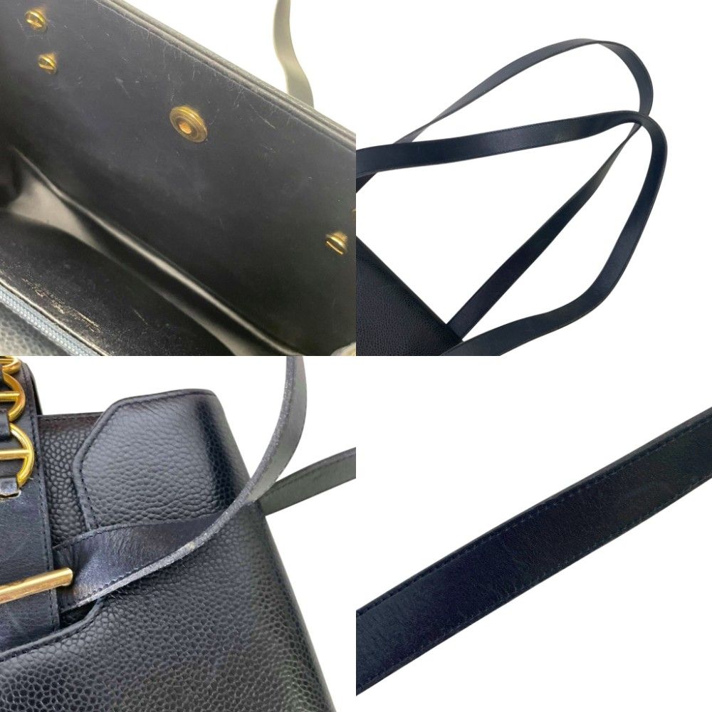 Dior Vintage Shoulder Bag Leather Navy — view 8