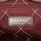 Chanel on the Road CC Logo Wild Stitch Tote Shoulder Bag White Caviar Leather — view 9