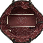 Chanel on the Road CC Logo Wild Stitch Tote Shoulder Bag White Caviar Leather — view 8