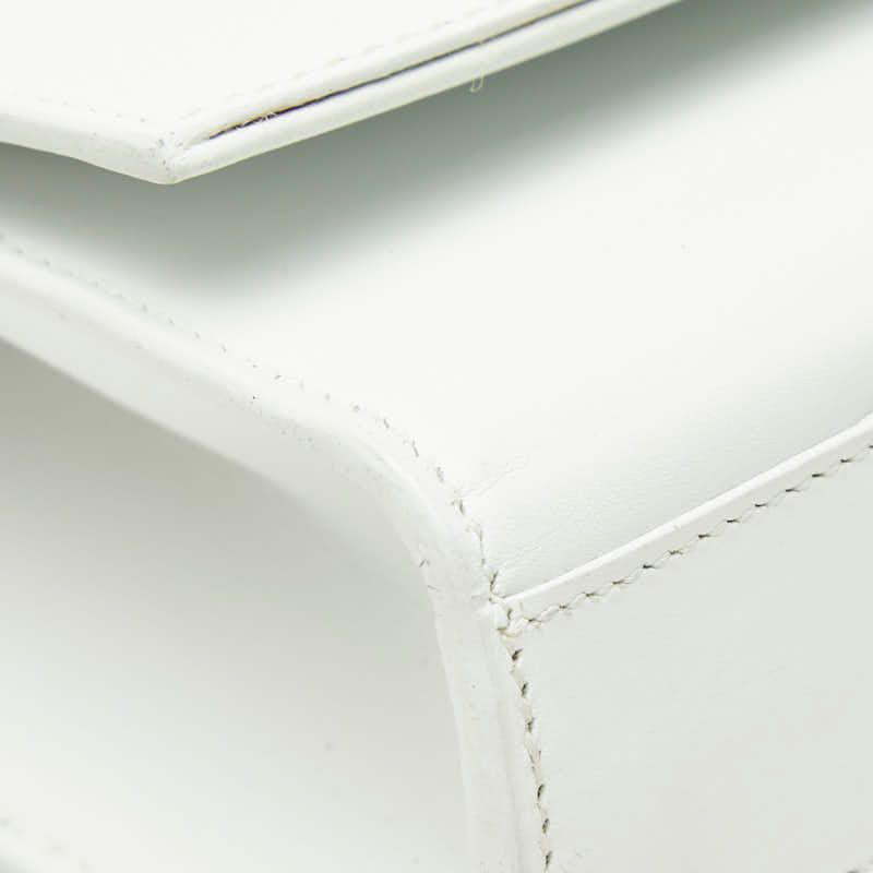 Saint Laurent YSL Logo Kate Crossbody Chain Shoulder Bag Tassel White Leather — view 5