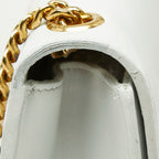 Saint Laurent YSL Logo Kate Crossbody Chain Shoulder Bag Tassel White Leather — view 8