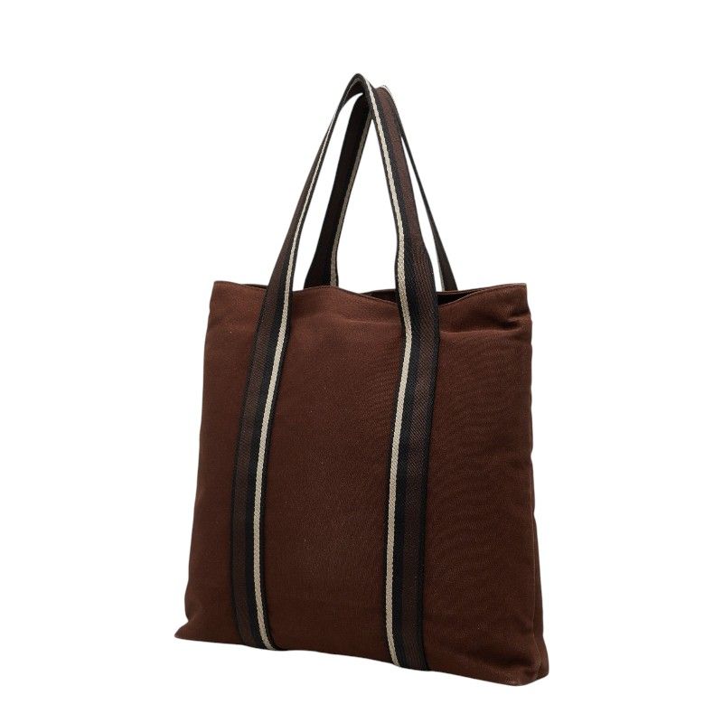 Hermes Troca Vertical Tote Brown Canvas — view 2