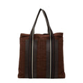 Hermes Troca Vertical Tote Brown Canvas