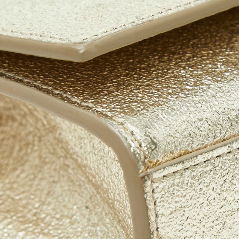 Saint Laurent YSL Logo Kate Crossbody Chain Shoulder Bag Gold Leather — view 5