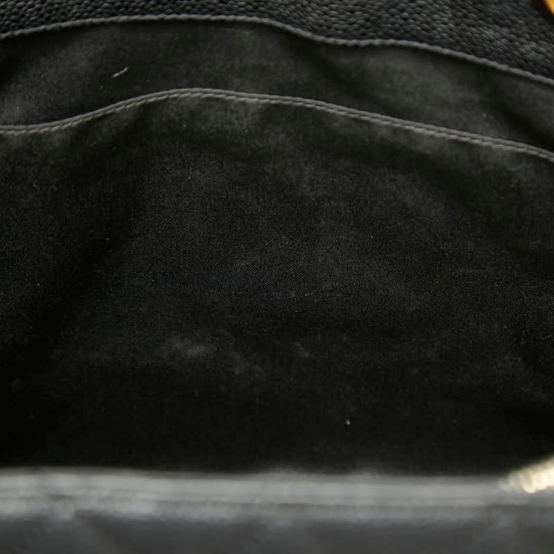 Chanel CC Logo Grand Shopping Tote GST Chain Shoulder Bag Black Caviar Leather — view 9