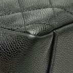 Chanel CC Logo Grand Shopping Tote GST Chain Shoulder Bag Black Caviar Leather — view 5