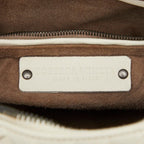 Bottega Veneta Intrecciato 2-Way Shoulder Bag White Gray Leather — view 9