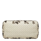 Bottega Veneta Intrecciato 2-Way Shoulder Bag White Gray Leather — view 3