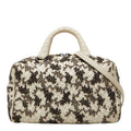 Bottega Veneta Intrecciato 2-Way Shoulder Bag White Gray Leather
