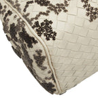 Bottega Veneta Intrecciato 2-Way Shoulder Bag White Gray Leather — view 5