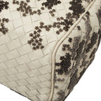 Bottega Veneta Intrecciato 2-Way Shoulder Bag White Gray Leather — view 4