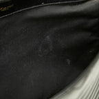 Saint Laurent Cassandra YSL Logo Chain Tote Shoulder Bag Black Leather — view 9