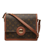 Louis Vuitton Monogram Raspail Crossbody Shoulder Bag Brown Leather