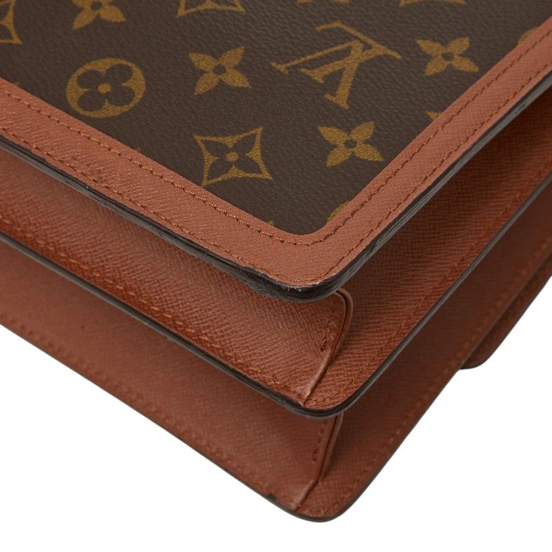 Louis Vuitton Monogram Raspail Crossbody Shoulder Bag Brown Leather — view 8