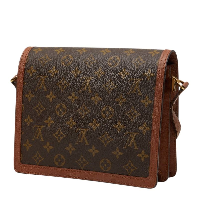 Louis Vuitton Monogram Raspail Crossbody Shoulder Bag Brown Leather — view 2