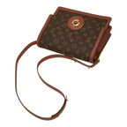 Louis Vuitton Monogram Raspail Crossbody Shoulder Bag Brown Leather — view 4