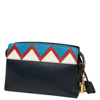 Prada Esplanade Saffiano Crossbody Shoulder Bag Navy Multicolor Leather — view 2