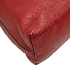 Gucci Logo Tote Shoulder Bag Red Leather — view 7