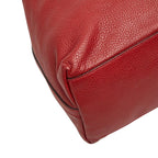 Gucci Logo Tote Shoulder Bag Red Leather — view 5