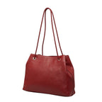 Gucci Logo Tote Shoulder Bag Red Leather — view 2