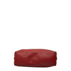 Gucci Logo Tote Shoulder Bag Red Leather — view 3