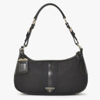 Prada Bag Triangle Logo Nylon Black Silver