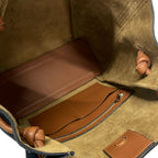 Loewe Tote Flamenco Knot Sailor Navy White Brown Leather — view 7