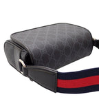 Gucci GG Super Mini Shoulder Bag Polyurethane Black Red — view 5