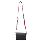 Gucci GG Super Mini Shoulder Bag Polyurethane Black Red