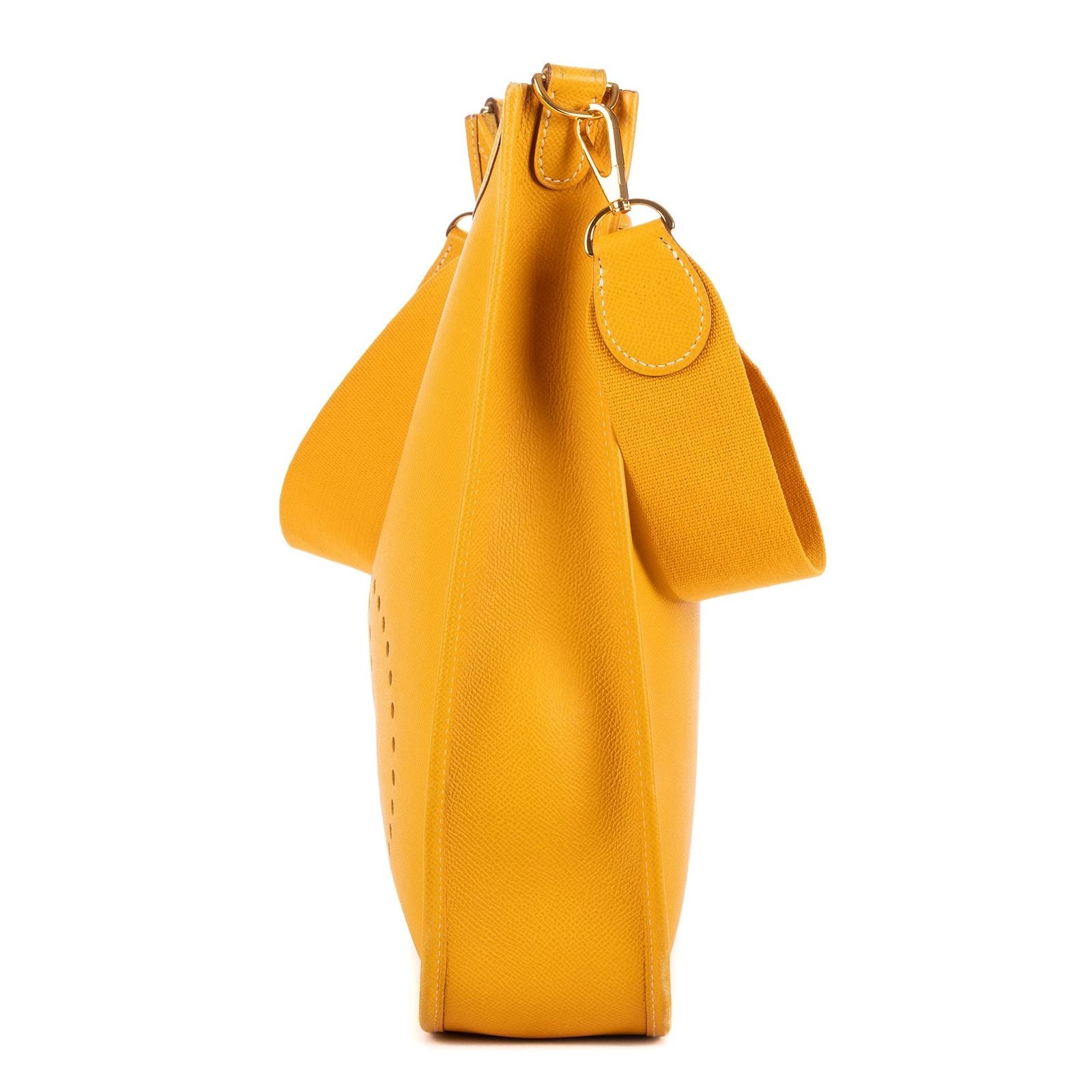 Hermes Evelyne I Yellow Leather Handbag — view 3