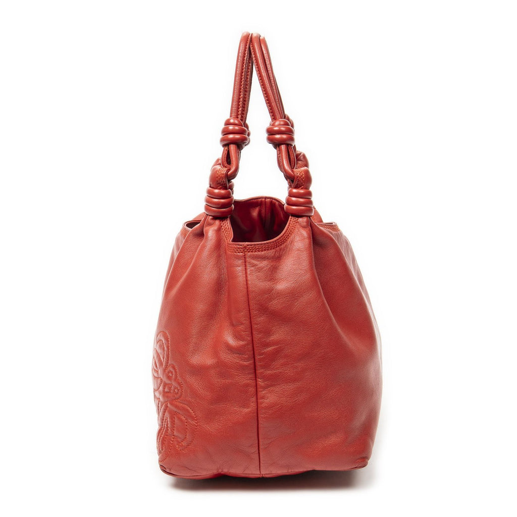 Loewe Anagram Knot Bag Red Calfskin Leather — view 3