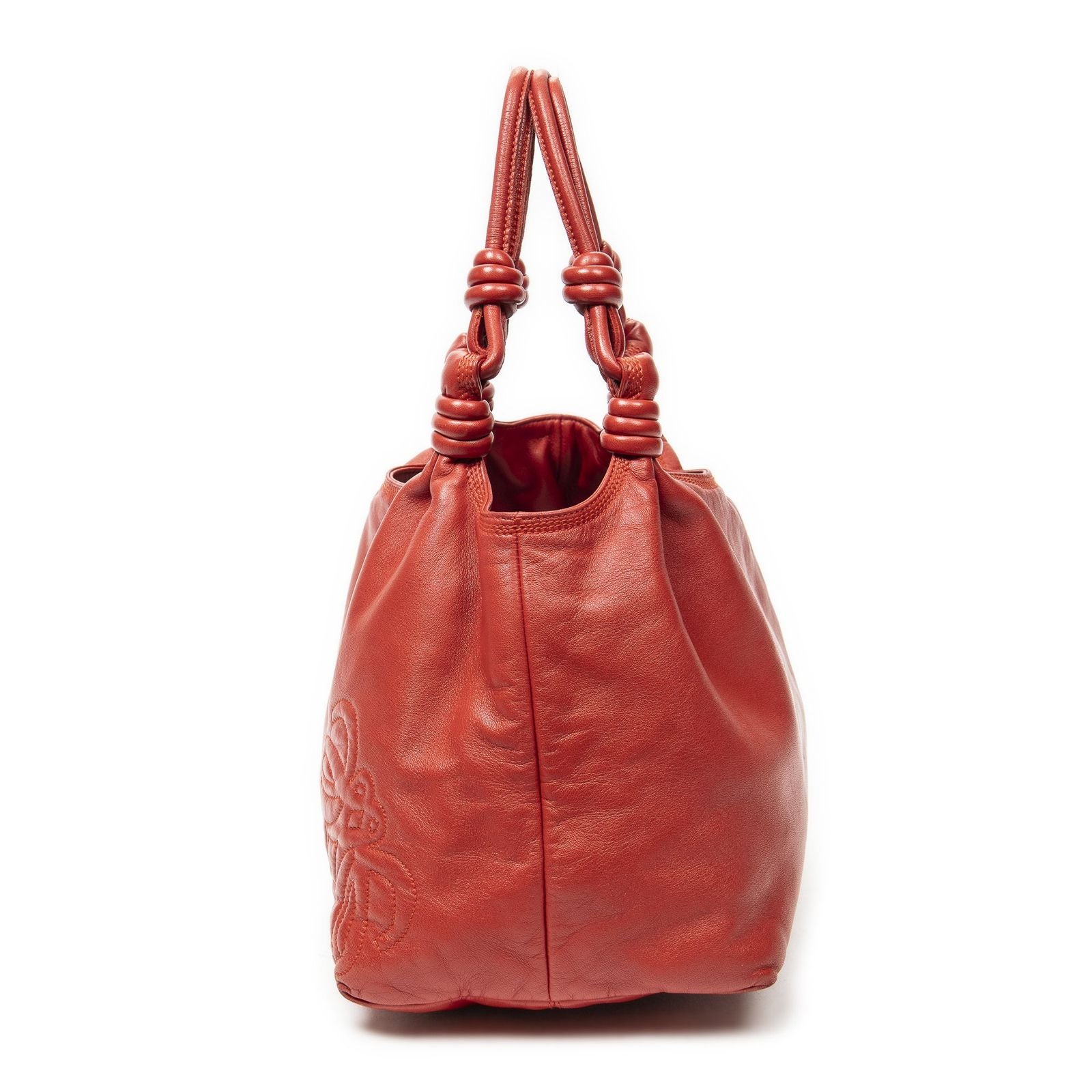 Loewe Anagram Knot Bag Red Calfskin Leather — view 3