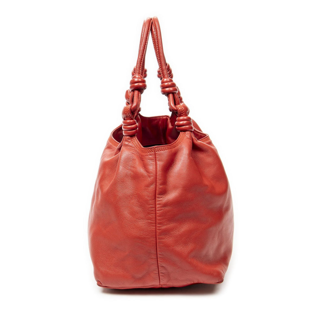 Loewe Anagram Knot Bag Red Calfskin Leather — view 4