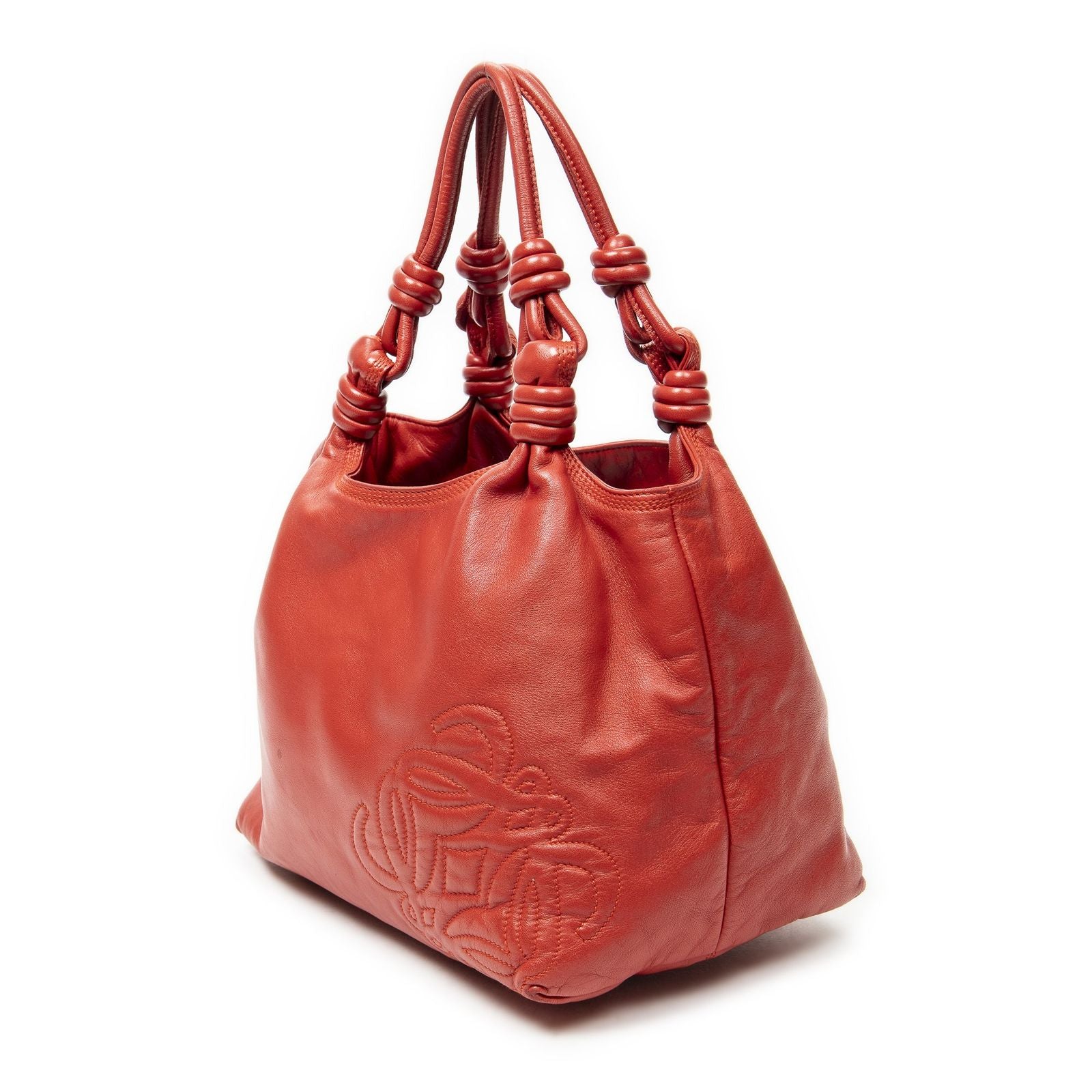 Loewe Anagram Knot Bag Red Calfskin Leather — view 2