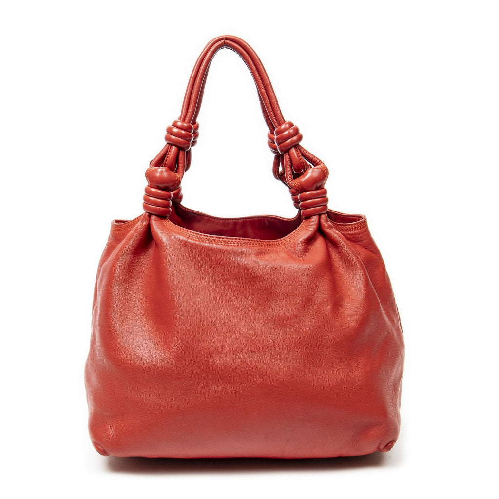 Loewe Anagram Knot Bag Red Calfskin Leather — view 5