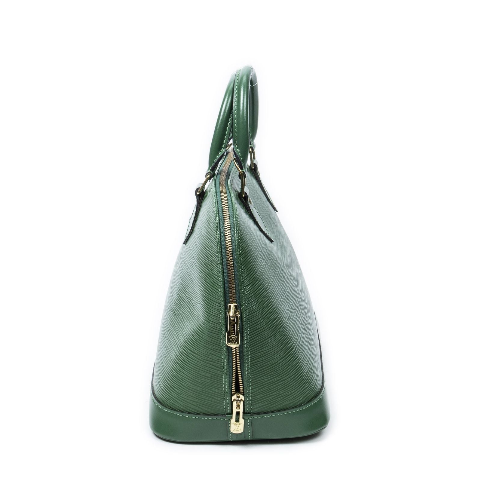 Louis Vuitton Alma Green Epi Handbag — view 4
