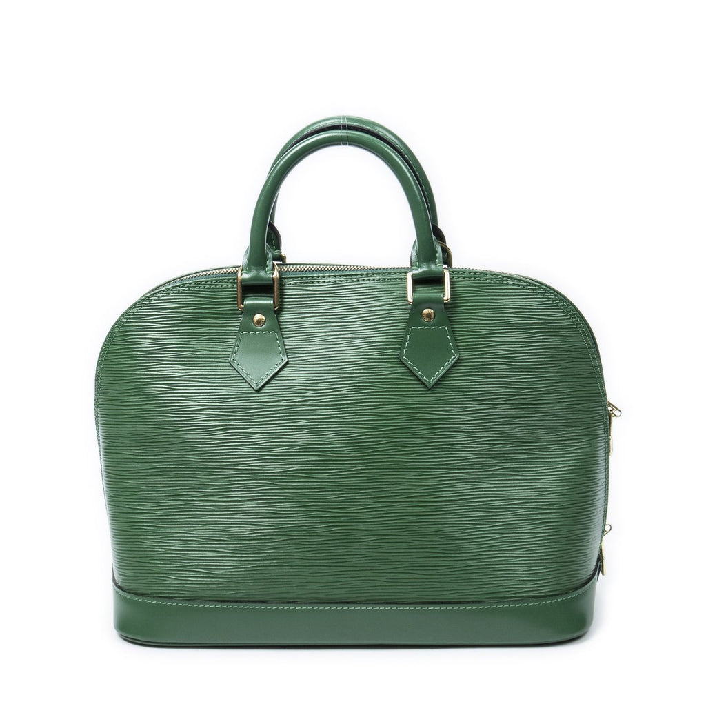 Louis Vuitton Alma Green Epi Handbag — view 5