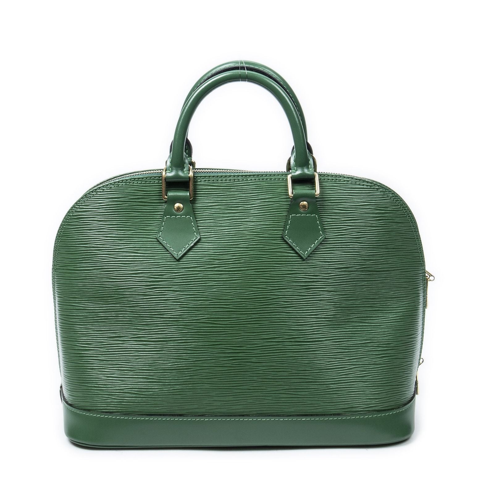 Louis Vuitton Alma Green Epi Handbag