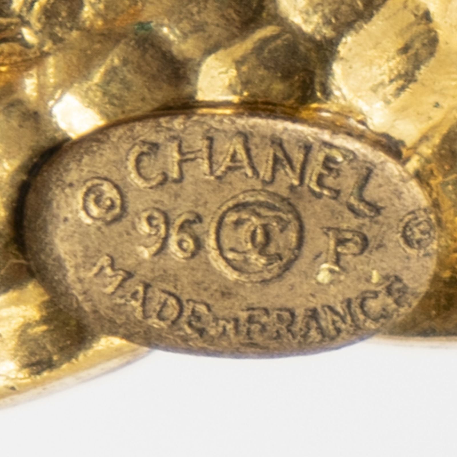 Chanel CC Clover Dangle Clip on Earrings Gold Plated — view 3