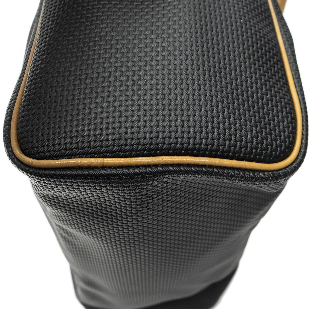 Saint Laurent Vintage Side Bostonblack Tan Canvas Handbag — view 8