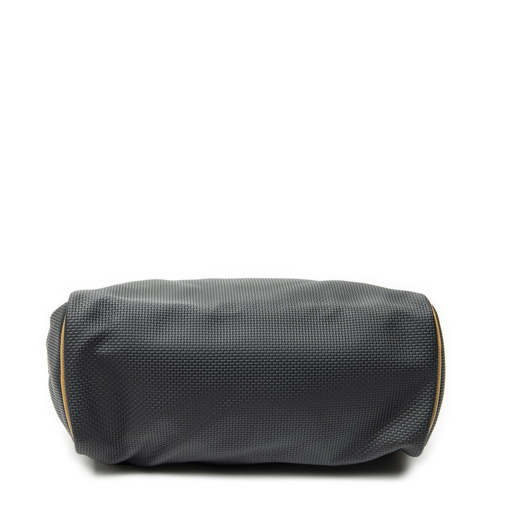 Saint Laurent Vintage Side Bostonblack Tan Canvas Handbag — view 6