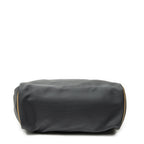Saint Laurent Vintage Side Bostonblack Tan Canvas Handbag — view 6