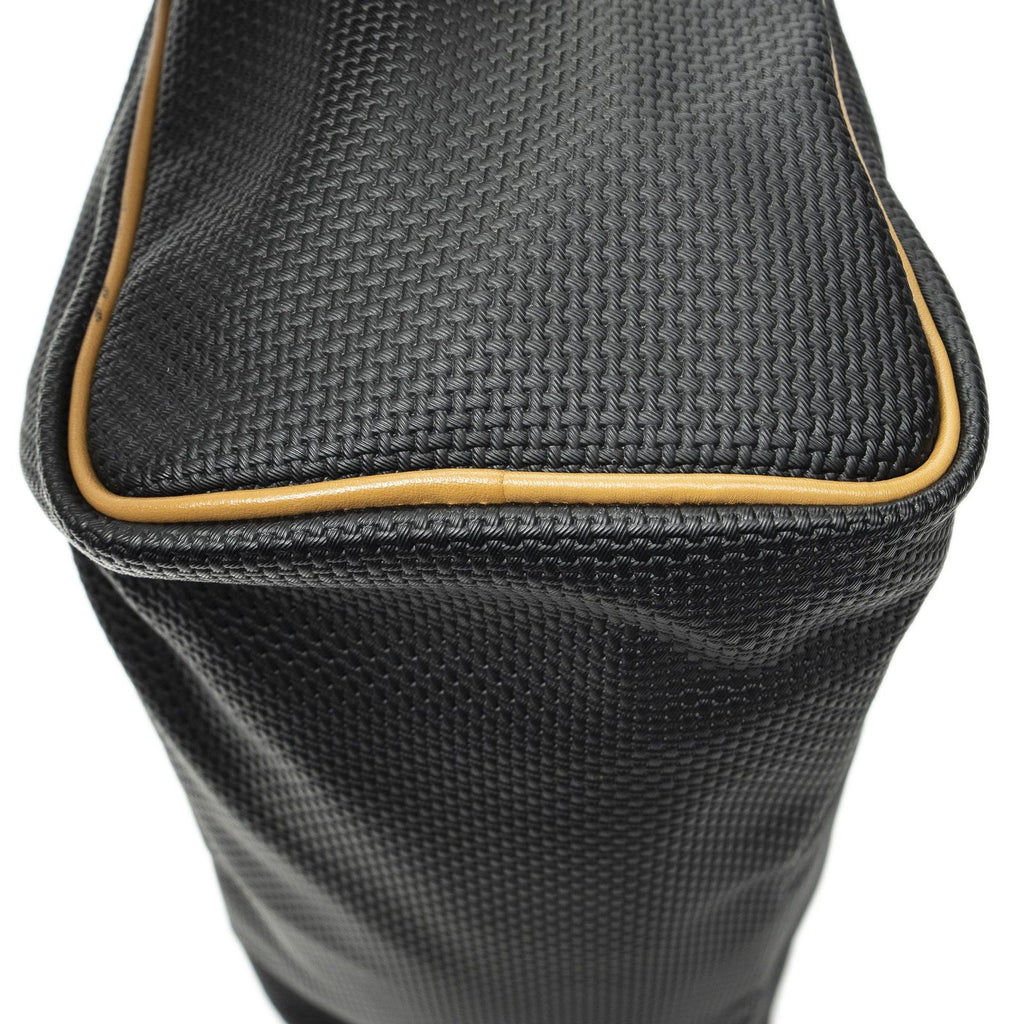Saint Laurent Vintage Side Bostonblack Tan Canvas Handbag — view 7