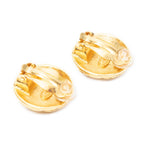 Chanel CC Quilted Round Disc Clip on Earrings — view 2