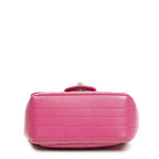 Chanel Square Classic Single Flap Fuchsia Quilted Chezblanc Leather — view 6