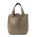 Hermes Picotin Eto Gray Clemence Leather